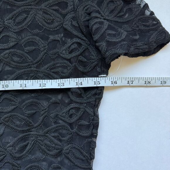 JOHNNY WAS Astrid Top Black Mesh Size X-Small NWT Style:L16023-2 - Picture 5 of 6